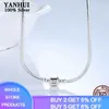 2020 Hot Koop Fijn 925 Silver Snake Collier met Certificaat Fit Originele Kralen Charms Hangers DIY Sieraden Gift LJ201009