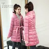 Slim Thick Velvet Women Parkas Soft Fabric Padded Jackets Hooded Parka Jacket 201201