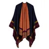 Shawls Quality Oversized Reversible Reversed Women Winter Knitted Cashmere Poncho Capes Shawl Cardigans Sweater Coat1