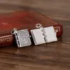 925 Стерлинговое серебро Oratio Dominica Bible Openable Кулон Ожерелье Молитва Господа может открыть христианские украшения высокого качества Q0531