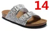 Arizona Nuova Summer Beach Sandals Slifori in sughero Slifori casual doppia fibbia sandalias donne uomini infrasmetti a foglietti piastrine pantofole di design di lusso di lusso size 34-47