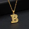 26 bokstäver hängsmycke mode halsband för kvinnor män uttalande smycken a-z alfabet charm twist chain hip hop halsband födelsedaggåva