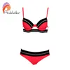 Andzheelika Bikinis Женщины Купальник Сексуальная Письмо Bandage Лоскутное Купальник Push Up Bikini Установите купальный костюм Купальники Монокини T200508