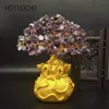 Hotuocho Home Ornaments Money Tree Creating Furniture Lucky Tree Decorating Office Desk Tv Wine Cabinet Craft Table Decor Gift 201201