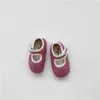 Baby Boys Meninas Pure Algodão Soft Toddler Shoes Candy Color Quilted Prewalker LJ201104