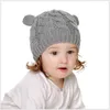 0-18 mois bébé tricoté chapeaux + gants mignon enfant en bas âge bébé casquettes automne hiver doux chaud chapeau infantile casquette