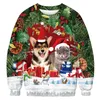 Men039s Ponts Unisexe Christmas Costume Cartoon Animation 3D Digital Fashion Longsleeved Shirt Hooded Ugly Sweater384699735420