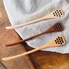 Japan Style Wood Roerbar Lepel met Lange Handvat voor Mengen Koffie Honing Jam Sticks Servies Accessoires Groothandel LX0119