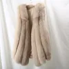 OFTBUY Real Fur Vest Coat Winter Jacket Women Natural Fox Fur Outerwear Thick Warm New Fashion Waistwear Luxury