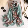 Luxus Seide Schal Frauen Vintage Paisley Print Femme Muslimischen Türkischen Hijab Abendkleider Seide Kopf Schal Schal Foulard1229H