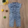 Toddler Kids Girl Denim Romper Jumpsuit Outfits Playsuit Tracksuit Summer Clothes 1-6Y LY115