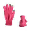 1 paire de gants unisexe hiver cachemire tricot Silicone antidérapant épaissir chaud polaire magique coupe-vent gant doux extensible #1