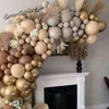 147 stks Cream Coffee Khaki Bruin Kleur Ballonnen Garland Arch Kit Latex Globos Baby Shower Supplies Verjaardag Bruiloft Decors 211216