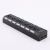 USB 3.0 HUB Multi USB Splitter 7 Port Expander Multiple 3 Hab Use Power Adapter with Switch For PC