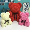 Fast Delivery PE Plastic Artificial Flowers Rose Bear Foam Rose Flower Teddy Bear Valentines Day Gift Birthday Party Spring Decora352z