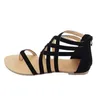 Sandálias femininas de verão sandalias com alça cruzada sandálias estilo europeu roma para senhoras Y200405