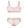 Set di reggiseni di pizzo sexy per le lettere di lusso delle donne Biancheria intima sexy delle donne Lady Party Bride Wedding Bra Slip Suit