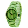 Moda Bamboo Wood Watch Women Colorful Women Watches Rainbow Quartz Watch Watch de madeira natural com banda de bambu Rellojes Mujer 201114