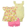 I vestiti della neonata di moda preferita di Times 100% cotone Vestiti estivi per bambini Set T-ShirtBaby BodyPantaloni Cartoon stampato LJ201223