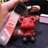 Bonito Resina Keychain Charme Colorido Chameleon Urso Pingente Para Mulheres Bolsas De Carro Keyring Telefone Móvel Telefone Fine Jóias Acessórios Crianças Menina Presente