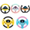 Eletric Simulation Steering Wheel Toy with Light Sound Baby Kids Musical Educational Copilot Stroller Steering Wheel Vocal Toys G1224