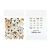 8 groupes de motifs de papillons, base transparente, autocollant PET, blanc, jaune, rose, vert, violet, autocollants colorés, styles fantômes, décalcomanies de papillons