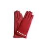 Luksusowe zima zima plus aksamit wewnętrzny ekran dotykowy rękawiczki Pearl dekoracja kaszmirowa mieszanka gęstość żeńska elegancka hepe ciepłe rękawiczki