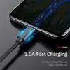 3A 1M/2M/3M MICRO TYPEC USB CABLE Nylon flätad Fast Charging MicroUSB Charger Date Cable för Android Mobiltelefon