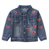 Benemaker Children's Windbreaker Unicorn Jeans Jackor för Girl Baby Coats Denim Kläder Broderi 4-14 Barn Ytterkläder YJ083 201126