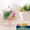 Yaratıcı Şeffaf Plastik Tepsi Şeker Kutusu Yuvarlak DIY Depolama Şeker Kutusu Kek Ev Doğum Düğün Dekorasyon Snack Kutusu