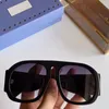 2021 Unisex 0152s Черные мужские / женские градиентные линзы Негабаритные солнцезащитные очки.