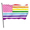 Розовый гей LGBTQ LGBT American Pride Flags Открытые баннеры 3 'x 5'FT 100D Полиэстер яркий цвет с двумя латунными втулками