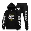 2024 hoodies moletom rip + sweatpants ternos das mulheres dos homens hip hop suco wrld armadilha rap pulôver conjunto de duas peças sudaderas g1229 esportes quentes