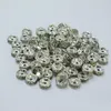 500pcs lot Metal Alloy 18K Gold Silver Color Crystal Rhinestone Rondelle Loose Beads Spacer for DIY Jewelry Making Whole 270j