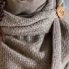 Теплый нагрудник с мягкой подкладкой для взрослых, осенне-зимний мягкий вязаный шарф, одинаковая модная одежда, простой и универсальный толстый шейный платок8646091