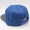 Snapback Hat PU Leather 5 Panel Hip Hop Baseball Cap with Mesh Eyelet Red Black Blue White1
