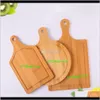 Blocks Knives Accessories Kitchen Dining Bar Garden Drop Delivery 2021 20Pcs Bamboo Kitchen Chopping Block Wood Home Cutting Board Cake Servi WJY591