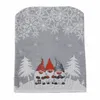 Varm julgran snöflinga ansiktslös gammal stol täcke röd grå trasa avföring tillbaka jul stol täcke juldekorationer t2i51573