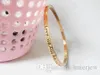 Bracciali Bangle Splendidamente nuove lettere stampa preghiera braccialetto stretto braccialetto gioielli braccialetti con ciondoli in oro