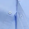 Mäns sommar Casual Button-Down Short Sleeve Striped Shirt Singel Patch Pocket Standard-Fit Bekväm Bomull Oxford Shirts 201026