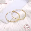 CANNER – boucles d'oreilles en argent Sterling 925 véritable pour femmes, cerceaux circulaires coréens, bijoux en or 12mm d'épaisseur 50mm 2201081206149