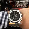 Nouveau 44 mm Miyota Quartz Chronographe Montre Homme Cadran Blanc Noir Sous-cadran Chronomètre Bracelet En Acier Inoxydable Chronomètre Saphir Sport Montres PureTime B16B 1