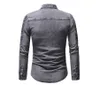 2018 New Autumn Demin Shirt Men  Casual Shirts Men Cotton Long Sleeve Fashion Camisa Masculina Mens Denim Shirts