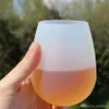 Tasses à bière incassables de vin de verre de vin en caoutchouc de silicone portatif pour les verres à vin extérieurs de camping de BBQ370ml (12.5oz) WDH0171