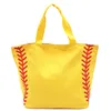 Foldable Shopping Bag Printed Portable Handbags Baseball Tote Softball Basketball Football Volleyball Canvas Bags 8 Style GGB2241