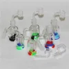 Räucherglas-Aschefänger mit Quarzknaller, 14 mm, 18 mm, Aschefänger, Bubbler, Rückgewinnung von Aschefängern, Silikon-Nektar, DHL