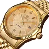 Wristwatches Gold Calendar Full Stainless Steel Series Automatic Mens Watches Sports Clock Top Chinese Mechanical Wrist Watch1