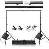 Freeshipping Background Stand Support System 2,6m x 3m / 8,5ft x 10ft kit med bärväska för muslins bakgrund, papper och duk