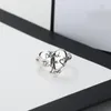 Luxe designer sieraden ring liefde retro stijl bloem vogel letters mode trendy zilveren ringen heren vrouwen partij verlovingsringen voor vrouwen