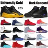 Black Dark Concord jumpman 12 12s basketball shoes CNY flu game white university gold red black roayl blue taxi Indigo mens sneakers trainer